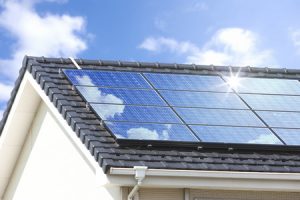 Solar Panels on Roof of House in California