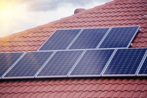 Solar Panels on Roof of a Home