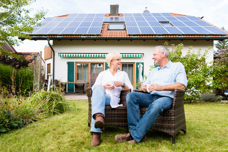 Solar panels on roof